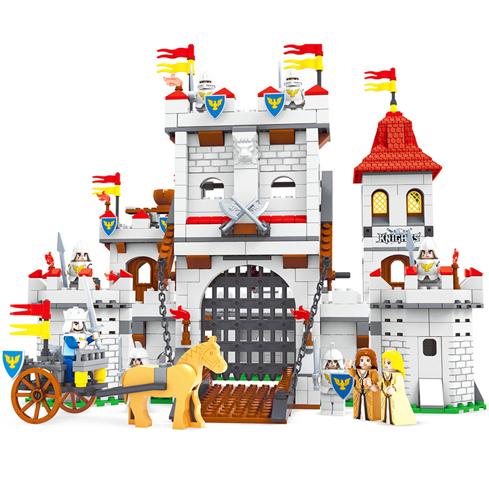 

AUSINI 27110 Knights Castle Series Building Block Set Kids DIY Educational Creative Model Bricks Toys For Children C1115