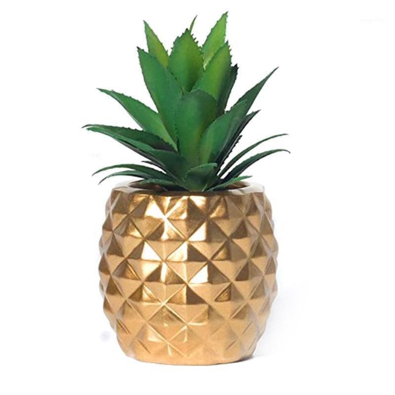 

NEW-Artificial Potted Succulent Plants Set, Faux Succulents in Pots Home Decor (Gold)1, As shown