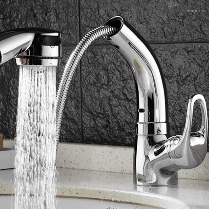 

Faucet Home All Copper Basin Pull Faucet Hot and Cold Wash Basin Single Hole Pulling1
