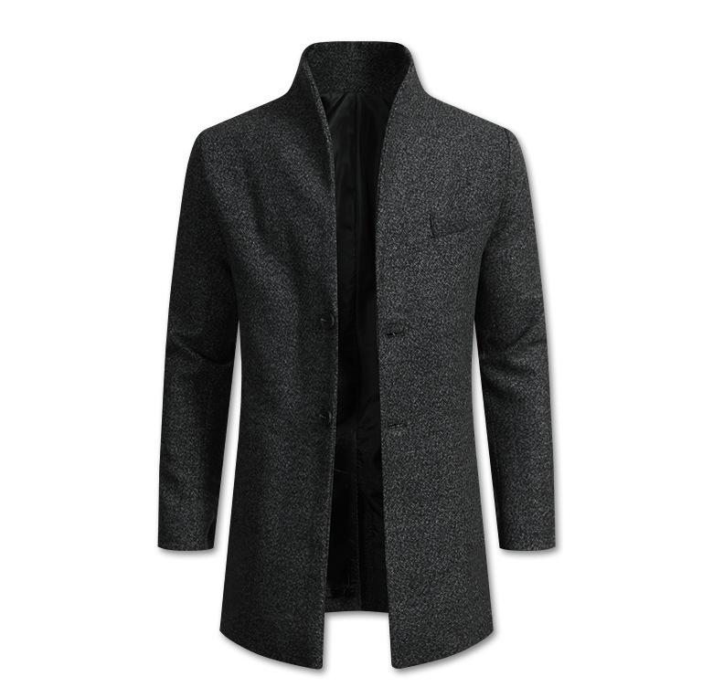 

2020 Autumn and Winter New Products Woolen Men's Coat Ozhouzhan Coarse Woolen Coat Cloth Korean-style Suit Who, Gray