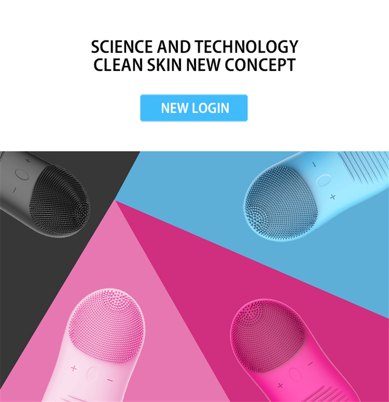 

Silicone Vibration Electric Massage Face Washing Brush Blackhead Remover Pore Cleaner Multi Portable Face Cleaner Massager