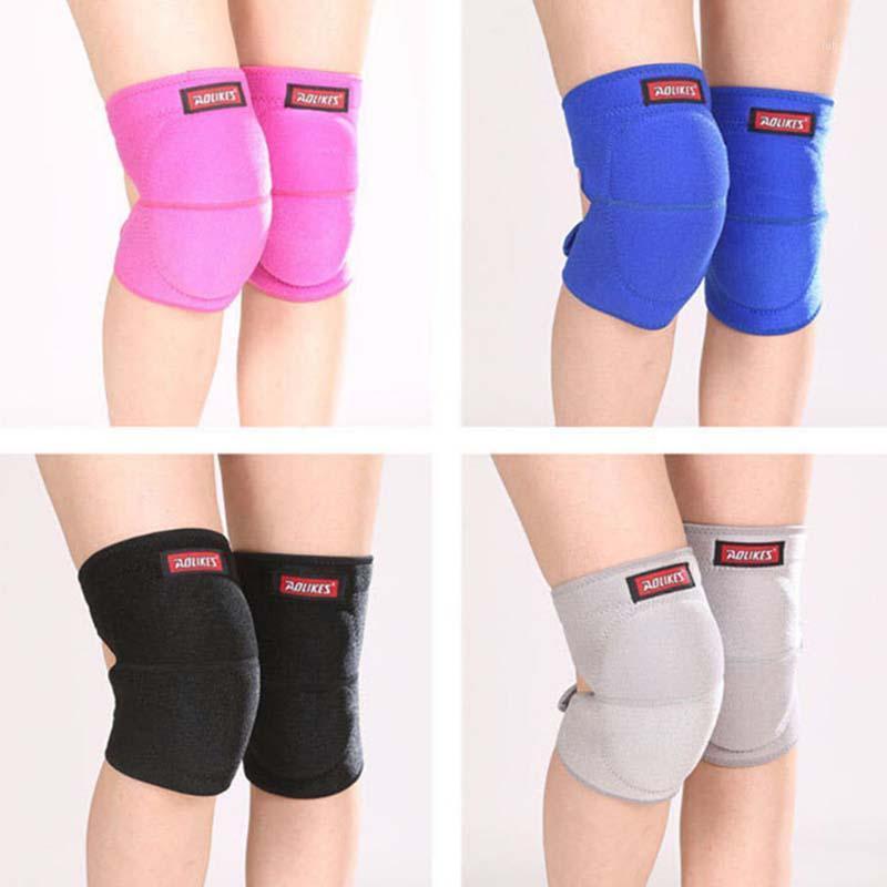 

Newest Volleyball Knee Pads Thick Sponge Anti-skid Warm Knee Pads Accessorices Sports Support Kneepads For Basketball 2PCS/Pack1, Gray