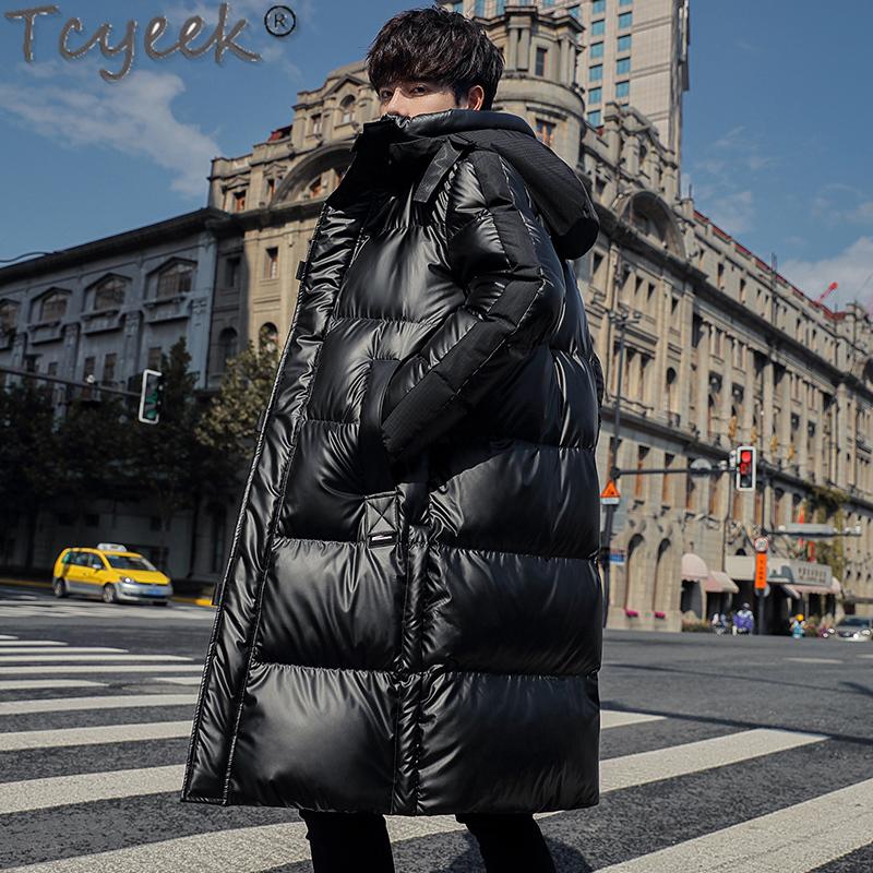

Tcyeek 2020 Korean Puffer Jacket Men 90% White Duck Down Coat Thicken Mens Coats Bright Color Men Clothes Manteau Homme Hiver 39, Black