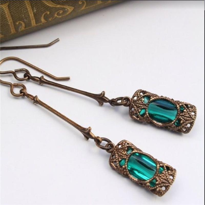 

Dangle & Chandelier Bohemian Classic Stone Earrings For Women Fashion Jewelry Anniversary Gift Drop Long Bijoux S4M068
