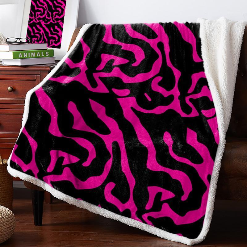 

Red Zebra Stripes Throw Blanket Bedspread Coverlet Soft Warm Fleece Blanket Christmas Decor Blankets for Beds1