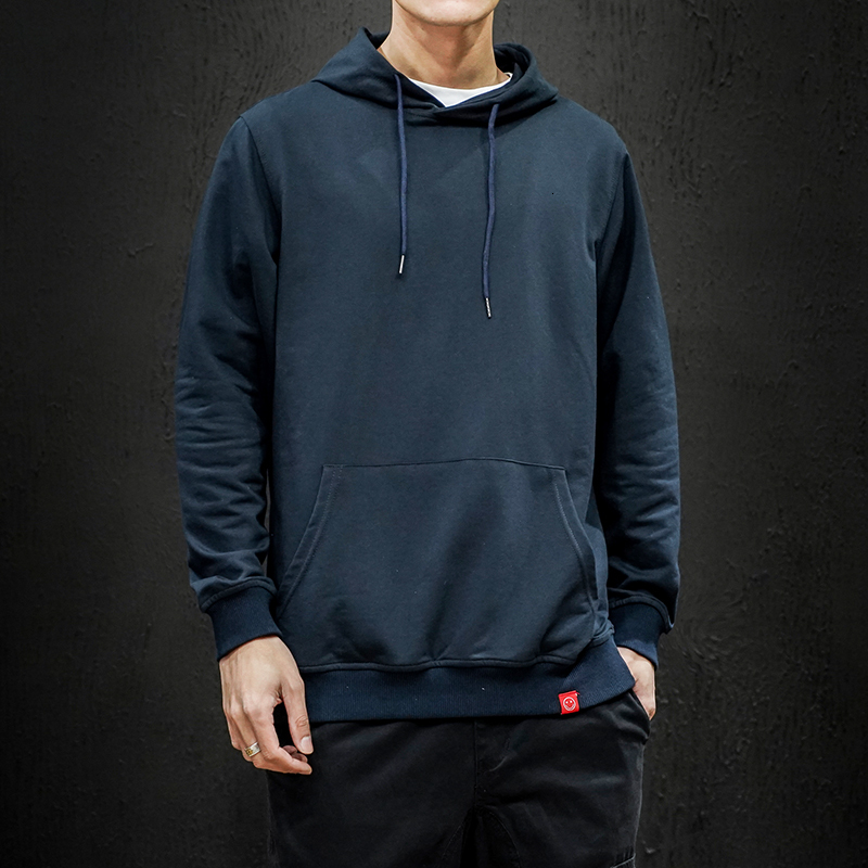 

2021 New Fashion Brand Autumn Male Casual Sweatshirts Men's Solid Color Hoodies Sweatshirt Tops 086f, Red