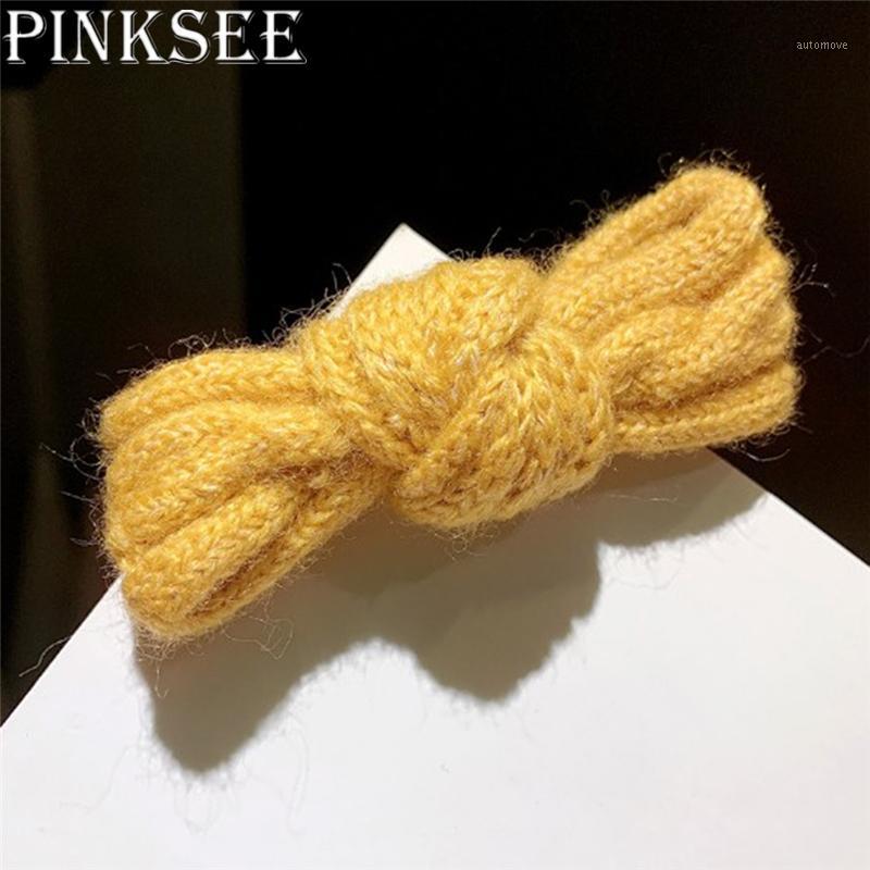 

Pinksee New Cute Fashion Plush Bowknot Hair Clip Women Girls Handmade Casual Holder Accessories Charm Jewelry1