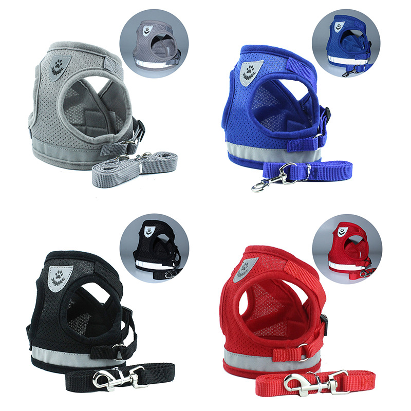 

Reflective Safety Pet Dog Harness and Leash Set for Small Medium Dogs Cat Harnesses Vest Puppy Chest Strap Pet accessories