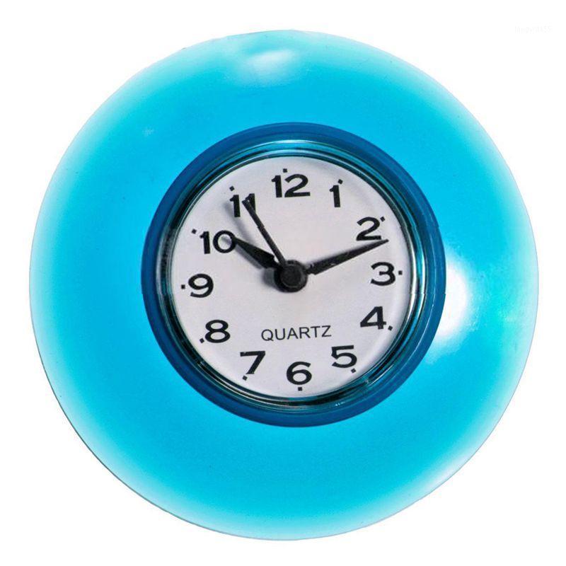 

Promotion! Waterproof Shower Clock Bathroom Kitchen Suction Home Clock Wall Timer 3.39inch Blue1