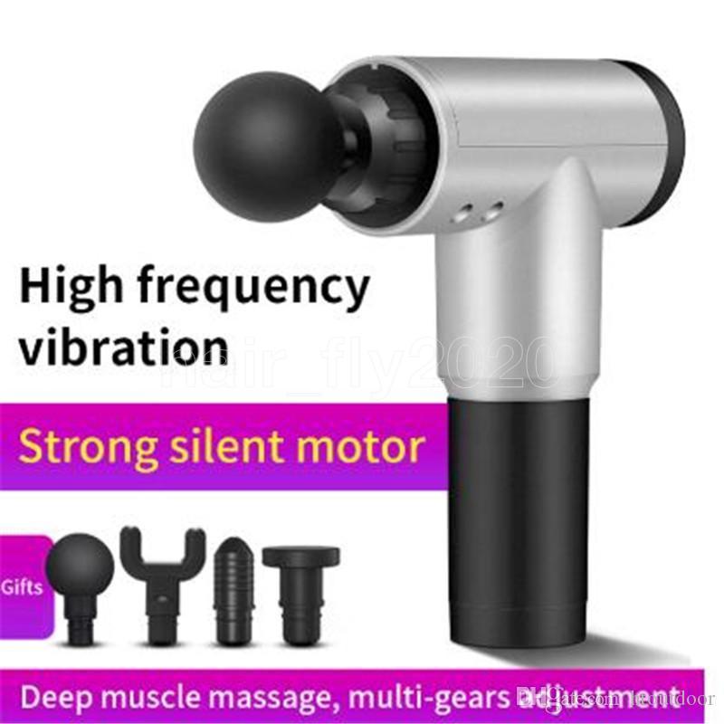 

Myofascial Physiotherapy Instrument Mute Fascia Gun Massage Gun with 4 Massage Head Relax Electric Warp Film Impact Gun Deeps