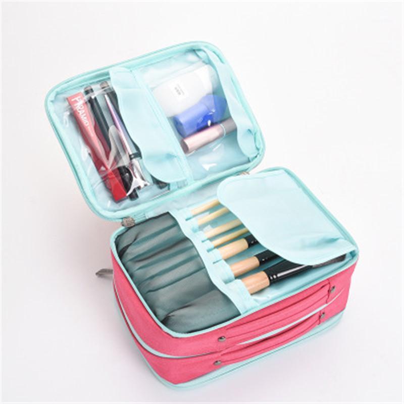 

Multi-layer Professional Cosmetic Bag Large Capacity Simple Portable Large Travel Cosmetics Storage bag1, Black