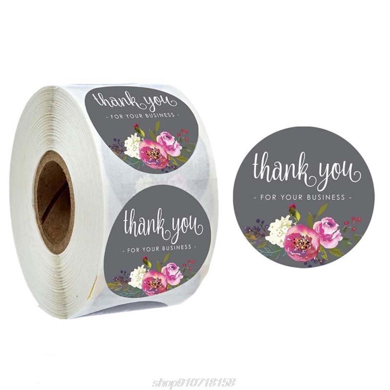 

500pcs Floral Thank You for Your Business Stickers Package Seal Labels Wedding Party Scrapbooking Stationery O27 20 Dropshipping