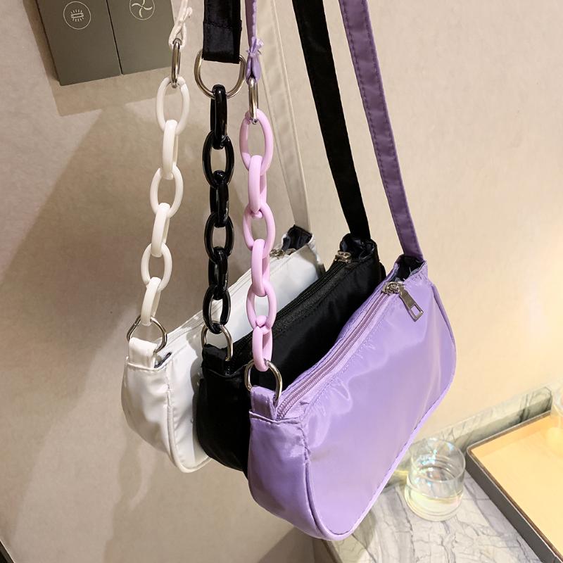 

Handbags For Women 2021 Luxury Shoulder Nylon Shoulder Bags Shopping Female Tote Bag Designer Vintage Underarm Bag, Beige