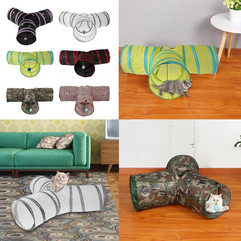 

Polyester Cloth Collapsible Kitten Cat Tunnel Training Toy Foldable Tunnel Tube Puppy Small Pet Product Accessories
