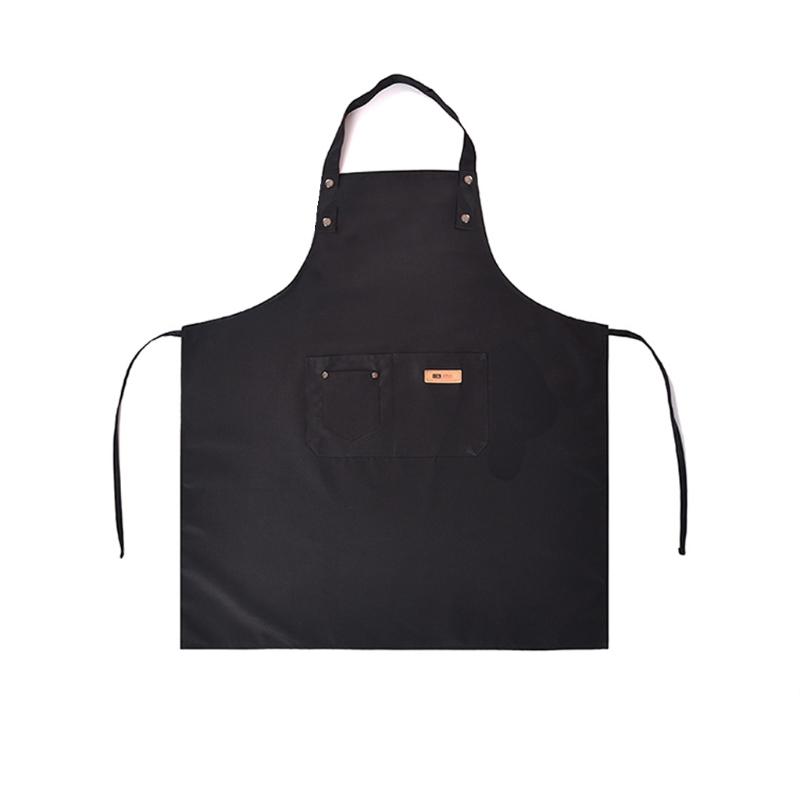 

Kitchen Apron Fashion Polyester Cotton Waterproof Strap Adjustable Sleeveless Pinafore Coffee Shop Hairdresser Chef Workwear Bib