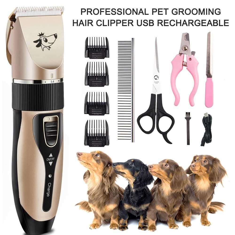 

Professional Pet Dog Hair Trimmer Clipper Animal Grooming Clippers Cat Paw Claw Nail Cutter Machine Shaver Electric Scissor, As picture shows