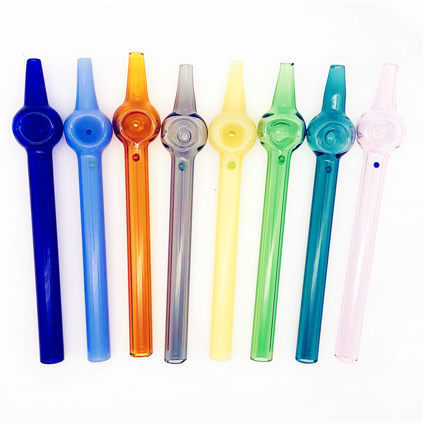 

Hookahs Mini Nectar Collector Colorful With 6 Inch Nector Glass Straw Straigh Dab Tube Smoking Accessories