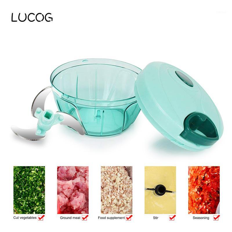 

LUCOG Powerful Household Meat Grinder Hand-power Chopper Mincer Mixer Blender to Chop Meat Fruit Vegetable Nuts Herbs1