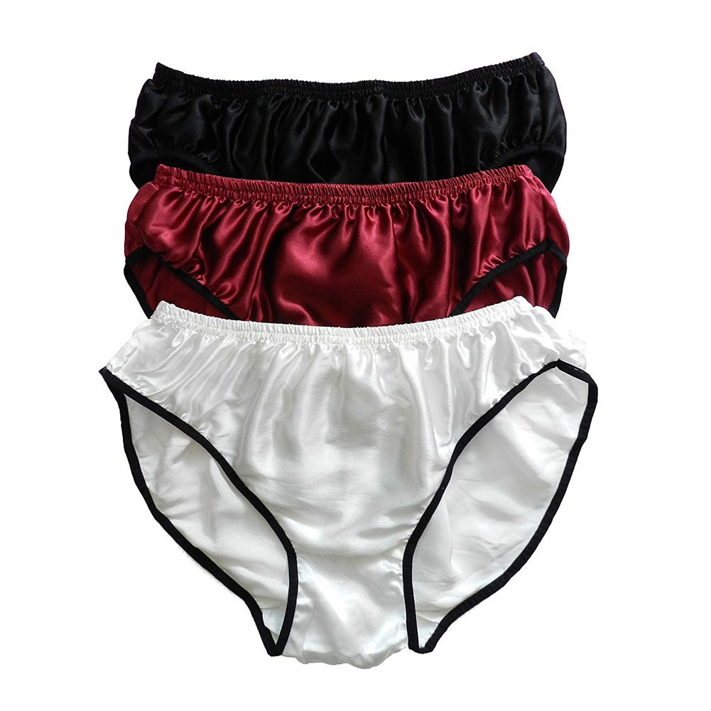 

Yavorrs 3PCS 100% Silk mens Underwear Briefs Bikinis S M L  2XL
