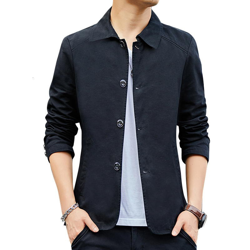 

Quality Thin Sleeve Long Cargo Street Men's Jacket Genuine Clothes Nc0n, Black