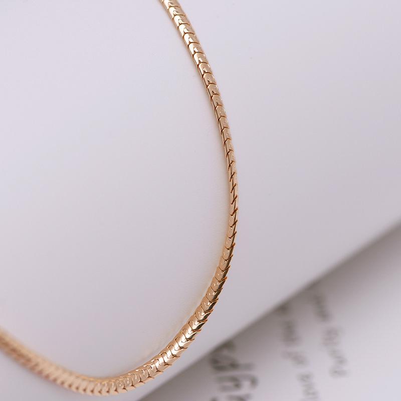 

XP Jewelry --50 cm / 60 cm x 3 mm Long Snake Chain Necklaces for Men Fashion Jewelry 18 k Yellow Gold Color, Silver