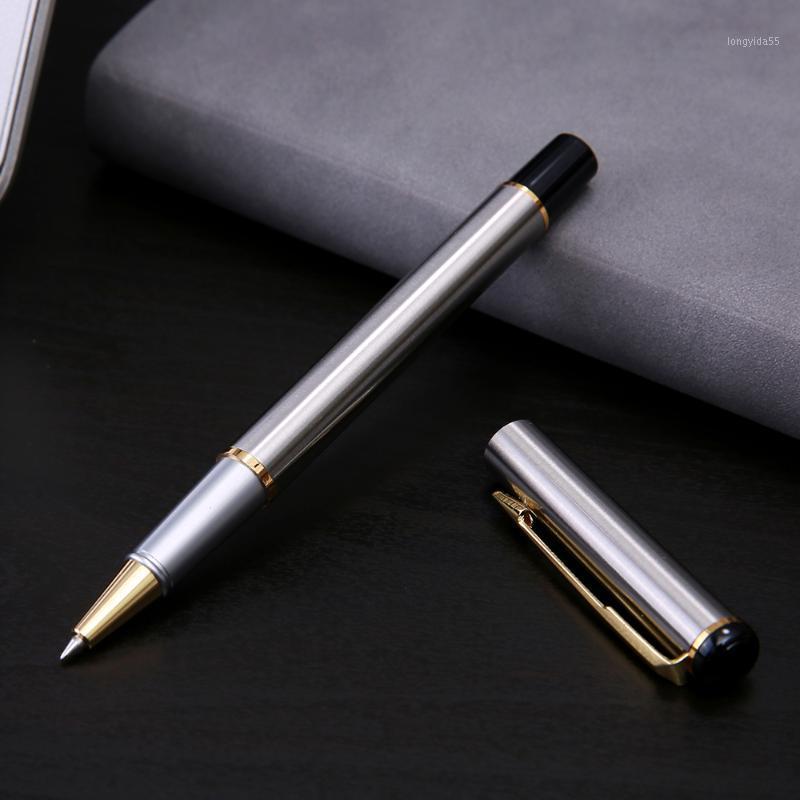 

High quality 801 stainless steel GOLDEN school Rollerball Pen ink pen ball point Stationery Office school supplies Writing1, A1