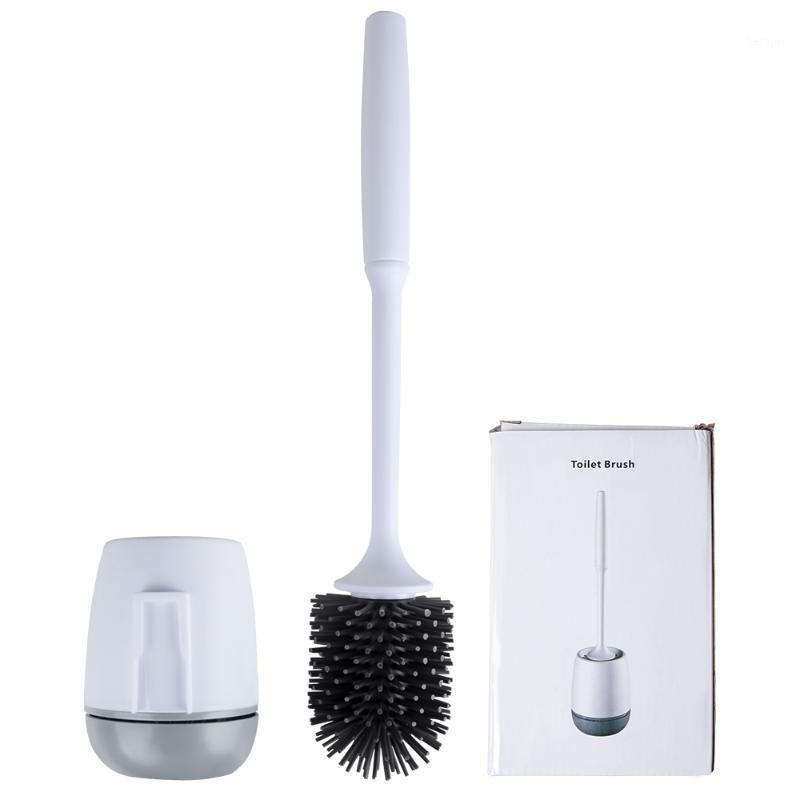 

Wall Hanging /Ground Standing Rubber Head Toilet Brush Silicone Long Handle Household Bathroom Cleaning Brush Brushes for toilet1