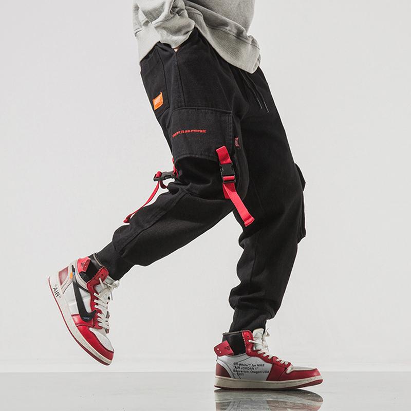 

Men' Fashion Cargo Pants 2020 Hip Hop Streetwear Sweatpants Men Multi Pocket Trousers Joggers Male High Street Sweatpants Man, 223black