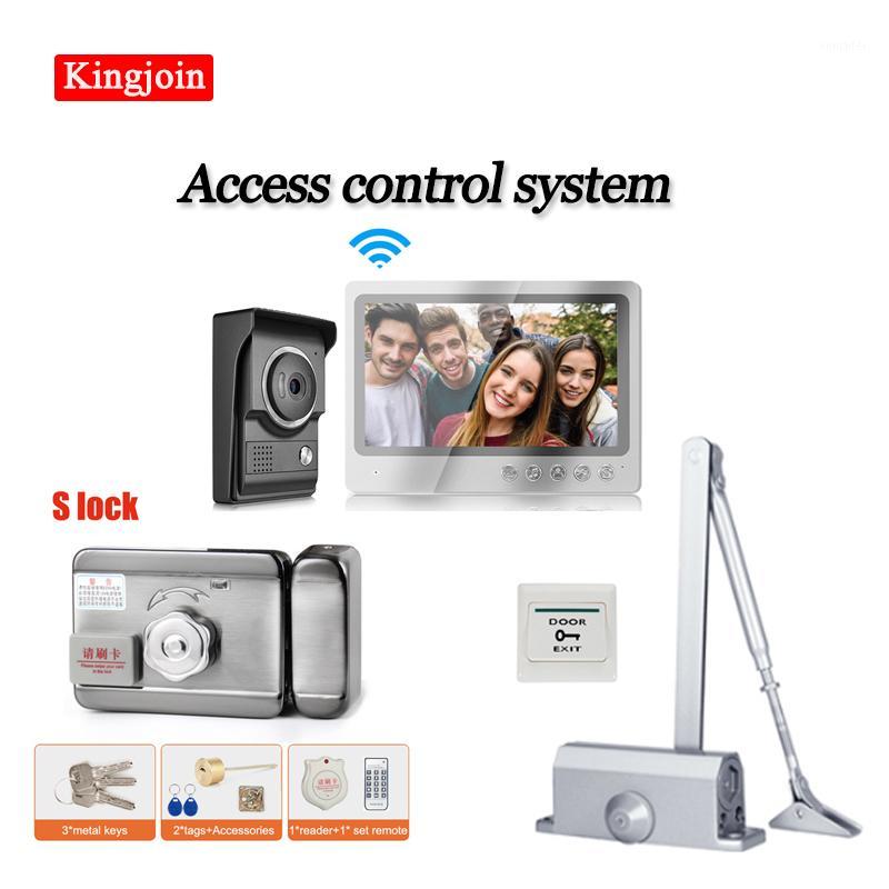 

Wifi intercom with lock 7 inch Wifi video doorbell intercom system wireless doorbell camera electronic lock access control sys1