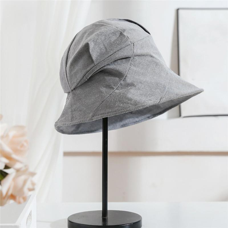 

Summer Foldable Bucket Hat Women Outdoor Sunscreen Cotton Fishing Hunting Cap Basin Chapeau Sun Prevent Hats, Beige