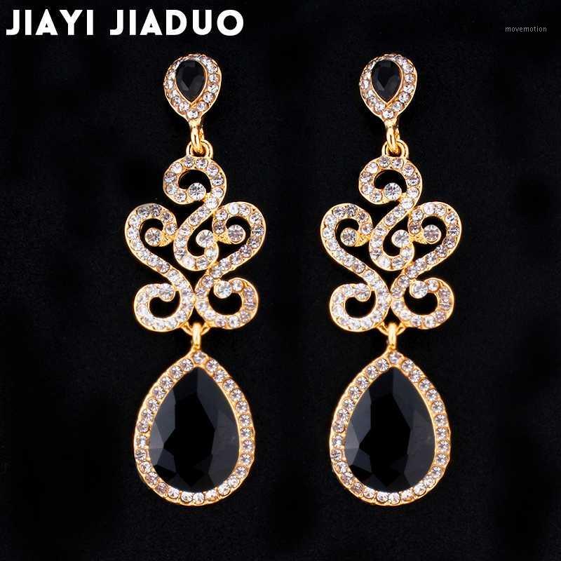 

5 Color Crystal Wedding Bridal Earrings for Women with Glamorous Long Earrings Party Gifts Dating Jewelry Drop Shipping1