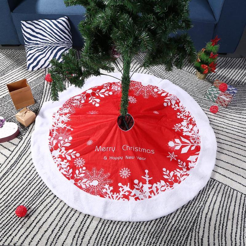 

Christmas Tree Skirts Non-woven Xmas Tree Ornaments for Home Holiday Decoration New Year Floor Mat Cover Home Carpet Accessory
