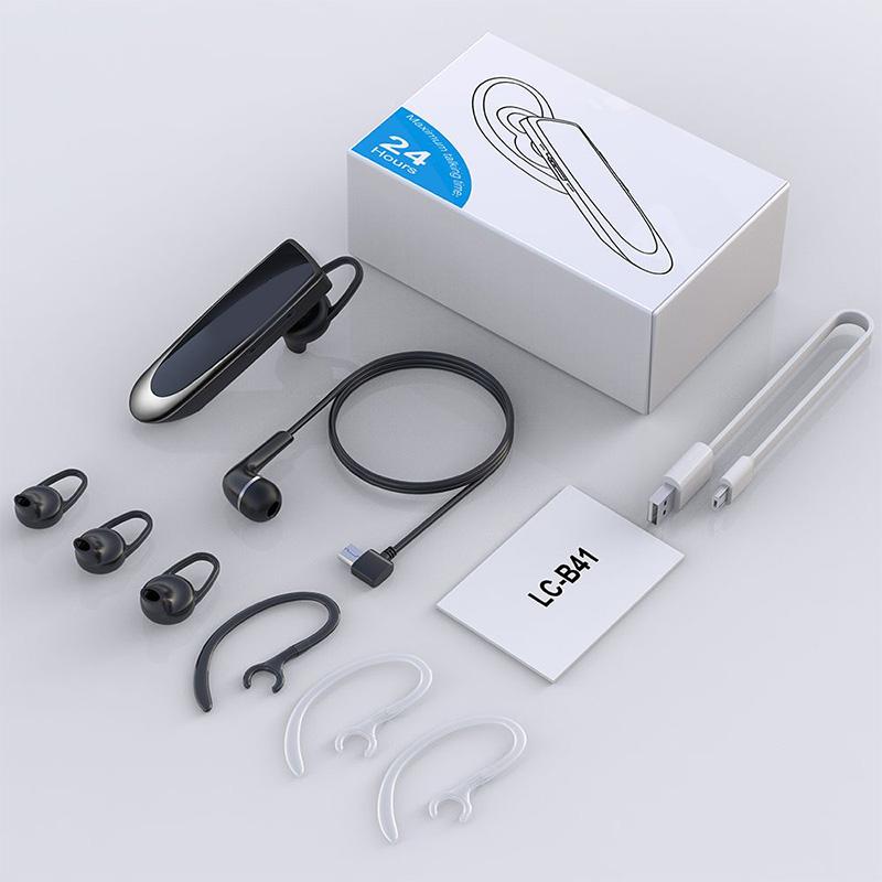 

Mini Car Business Single Ear Headset Stereo Wireless Bluetooth Headset Long Standby Bluetooth For, White