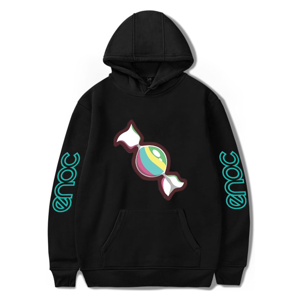 

Candy Print Sweatshirts Fashion Popular Men Women Winter Couples Fleece Hoodies OZUNA ENOC Pullovers, Grey