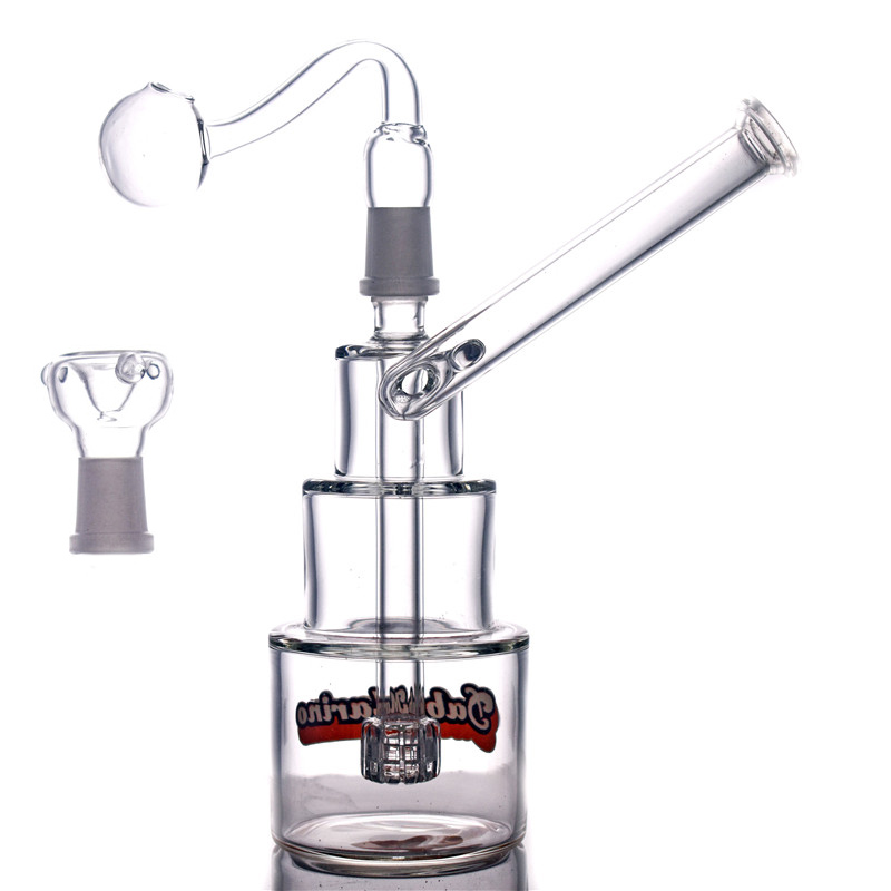

Hitman Glass beaker Bongs Classic Brilliance Cake shape Dab Rigs matrix Birdcage Recycler Oil Rig with 14mm glass oil burner pipe