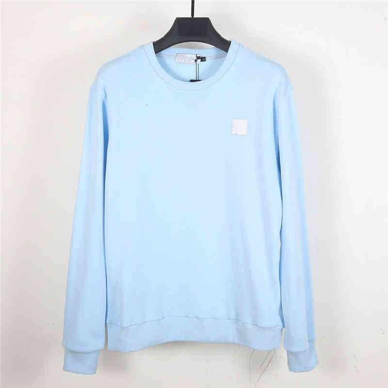 

Men's T-Shirts Mens SS Tees Long sleeve T-shirt Pullover Crew Neck Longs collar bottomed shirt Trendy men's street style couple embroidery K3DY, Sky blue