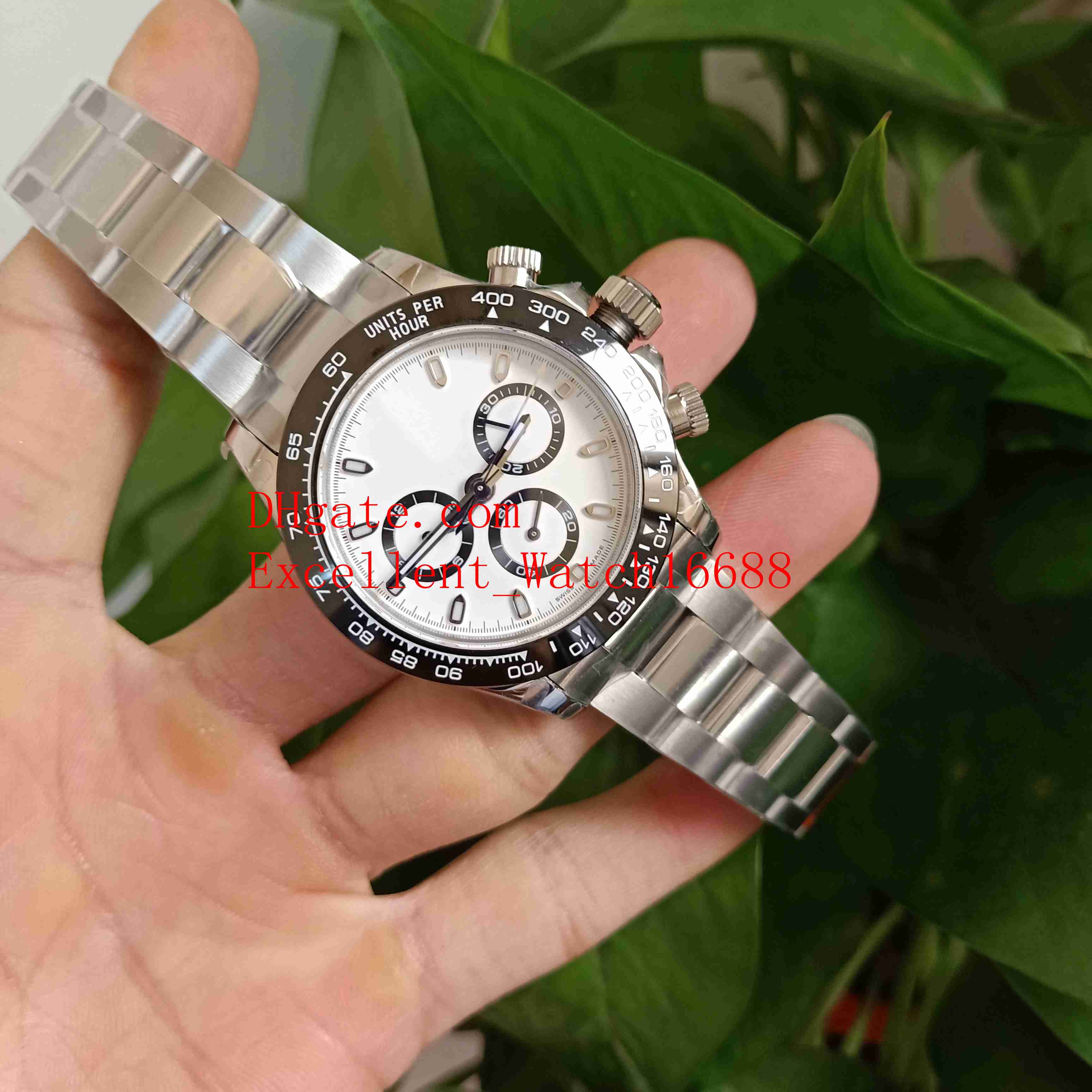

best-selling BP Factory 7750 Movement Mens Wristwatches 40 mm 116500 Stainless Steel Ceramic Bezel Sapphire glass Chronograph Automatic M, White