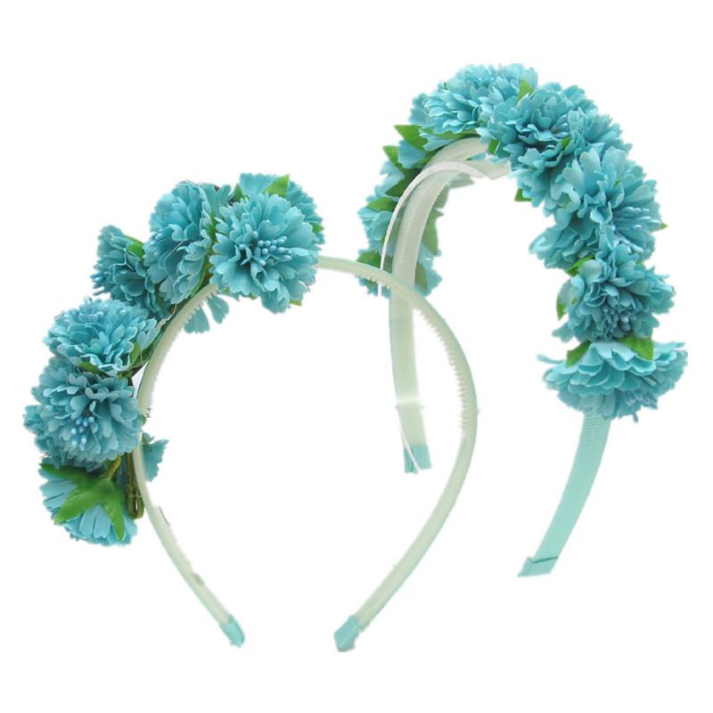 

Summer beach flower hairband children beach flower wedding photograph hairband full head side head headband, Full beige
