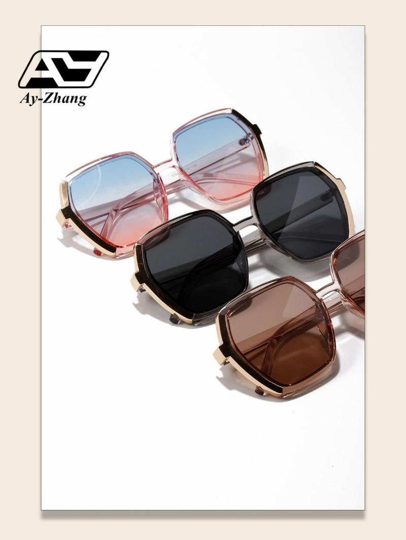 

Ay-zhang Polygon Korean Style Fashion Sunglasses Modern Eyewear Vintage Design Eye Shades Gradient New Arrival