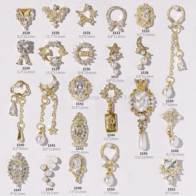 

3D metal Zircon jewelry nail art decorations top quality zircon crystal manicure zircon diamond charms decoration