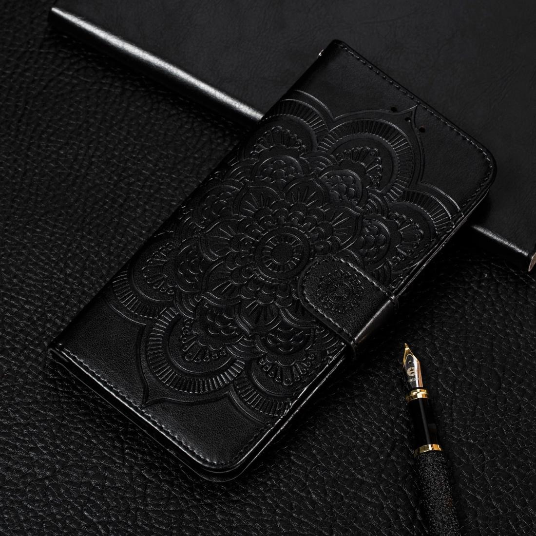

For Xiaomi Redmi Note 8 Pro Mandala Embossing Pattern Horizontal Flip Leather Case with Holder Card Slots Wallet Photo Frame Lanyard