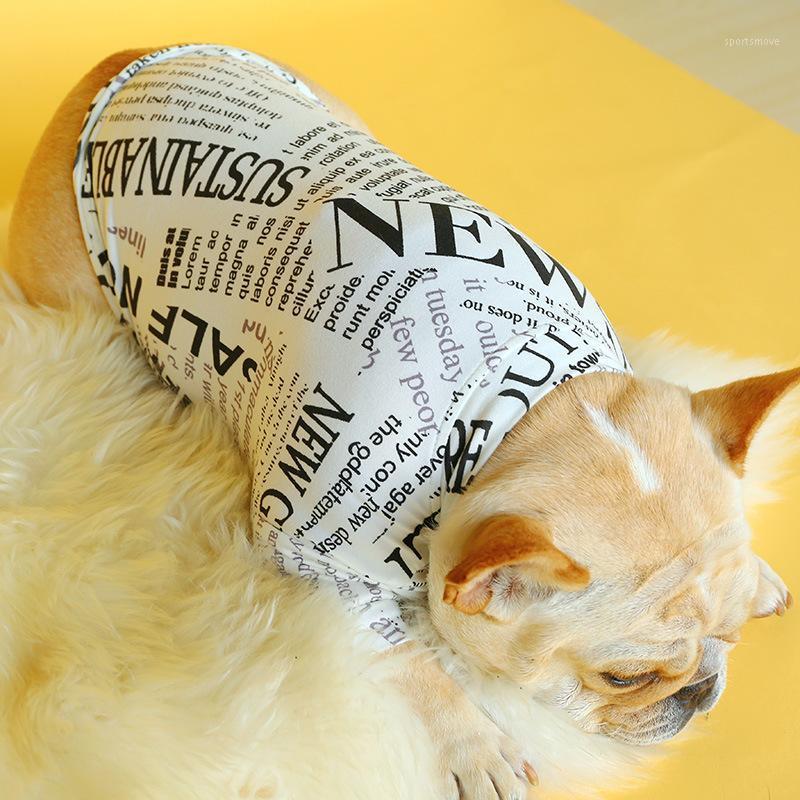 

Cute Letters Pet Cat Dog Summer Shirt Vest Pajamas Clothes For Yorkie Poodle Small Dog Puppy Jacket Coat Costume Clothing1, White