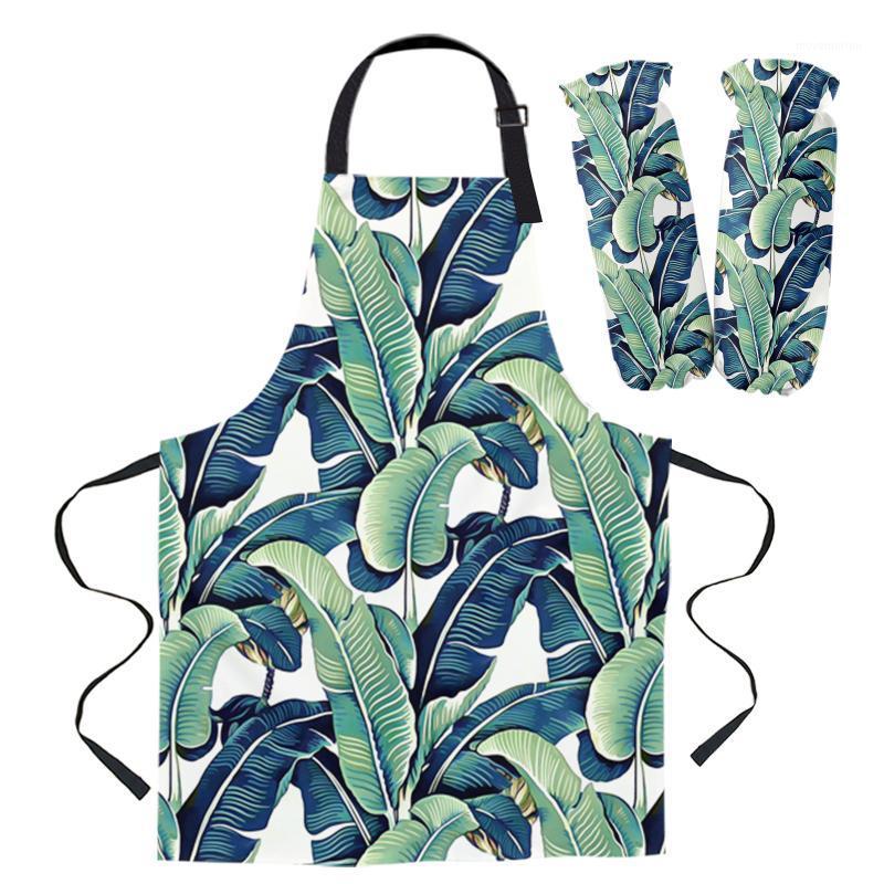 

Banana Leaves Palm Leaf Apron Kitchen Household Cleaning Pinafore Baking Accessories Cooking Apron Kitchen Aprons for Woman1