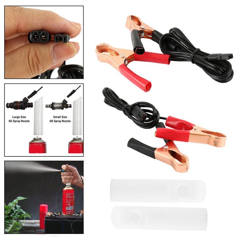 

Auto Fuel Injector Nozzle Flush Cleaner Adapter DIY Cleaning Tool Universal Car Kit Set Universal