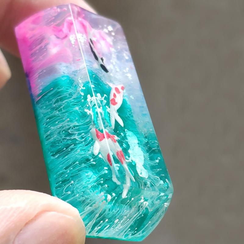 

Whale Resin Keycaps For Cherry Mx Switch Mechanical Keyboard Backlight Spacebar ESC Shift Backspace 1u 2.75u 2.25u 6.25u Keycaps