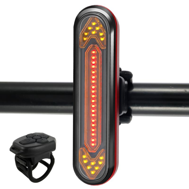 

USB Rechargeable Bicycle Tail Light LED Turn Signal Super Waterproof Brake Warning Cycling Accessories Mountain Bike Taillights