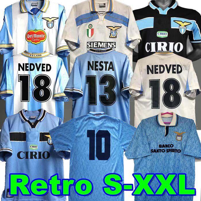 

lazio Retro 1989 1990 1991 1992 1999 2000 2001 soccer jerseys NEDVED SIMEONE SALAS GASCOIGNE home away football shirt VERON CRESPO NESTA 89 90 91 92 93 98 99 00 100TH, 2000 black