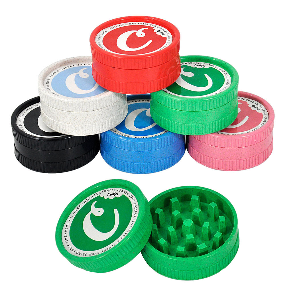 

SANTA CRUZ SHREDDER Cookies Grinder BIODEGRADABLE Plastic Herb Grinders Smoking Spice Mill 56mm, 2 Parts