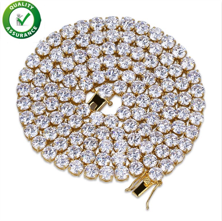 

Iced Out Chains Hip Hop Jewelry Luxury Designer Necklace Diamond Cuban Link Tennis Chain Micro Paved Bling CZ Men Women Wedding Accessories