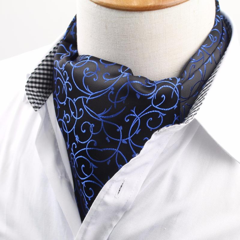 

Men's Vintage Necktie Cravat Ascot Scrunch Self British Polka Flower Gentleman Polyester Silk Neck Tie Luxury Camouflage